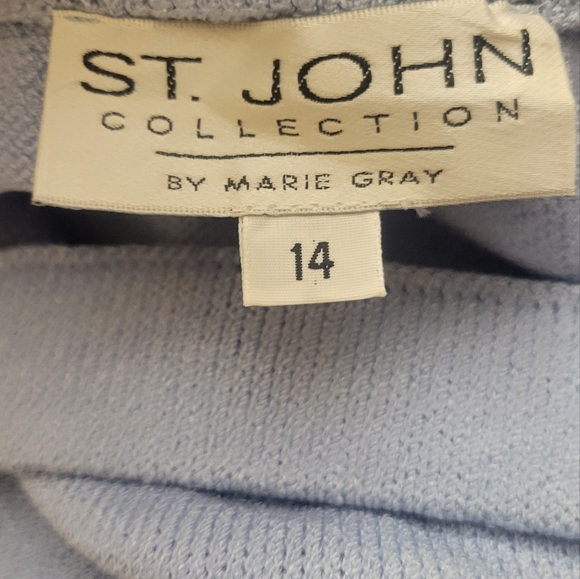 St John Blue 3pc Skirt Suit MIXED SIZES LARGE/MEDIUM/14 - Picture 15 of 16